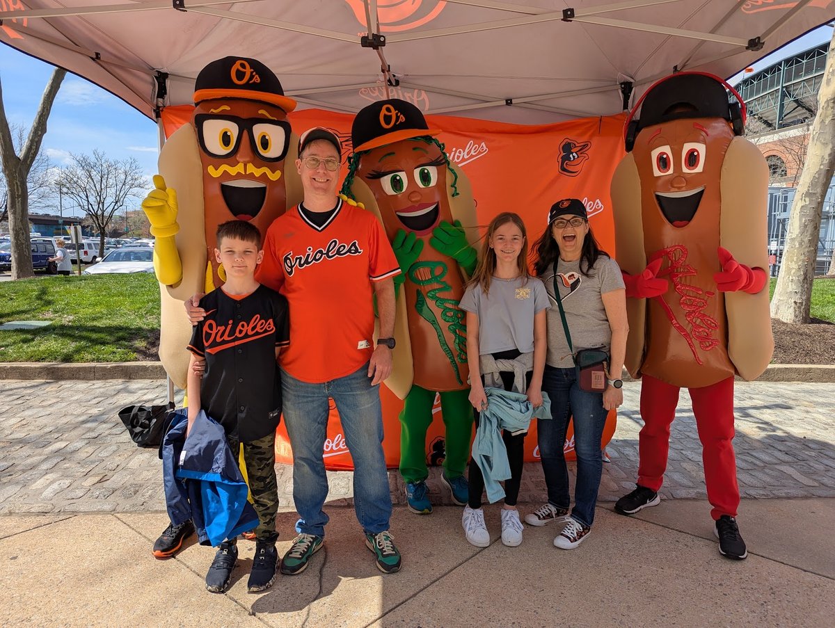 Opening Day at Oriole Park with the family